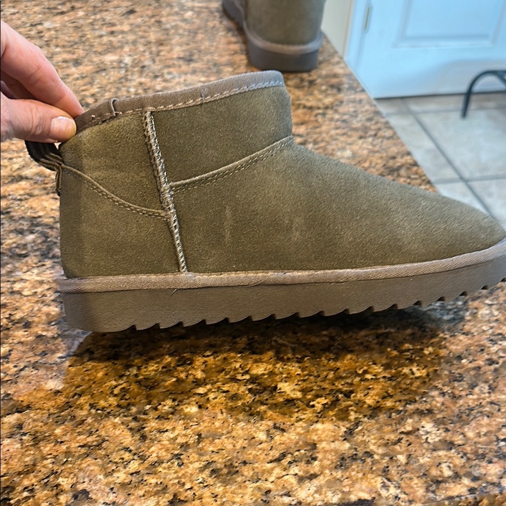 Classic Olive Ankle Booties